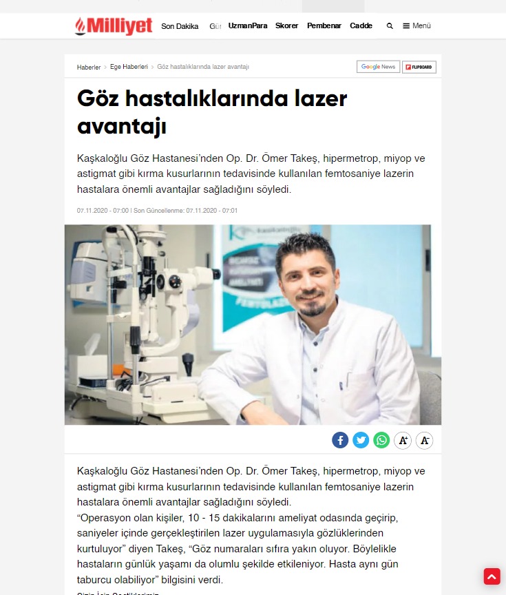 Basında Op. Dr. Ömer TAKEŞ